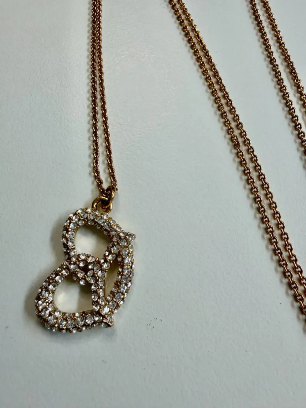 kate spade New York pave rhinestone pretzel necklace